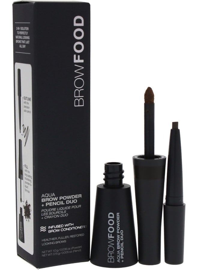 LashFood Browfood Aqua Brow Powder + Pencil Duo, Taupe - Image 1