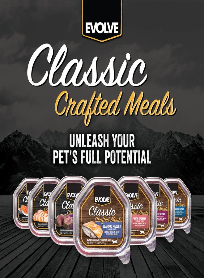 Evolve Classic Crafted Meals Cat Food Variety Pack - Chicken Recipe & Liver Recipe 3oz (Pack of 18) - Image 4