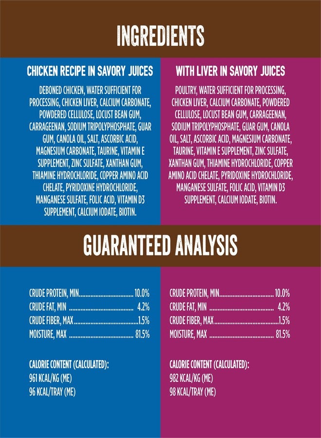 Evolve Classic Crafted Meals Cat Food Variety Pack - Chicken Recipe & Liver Recipe 3oz (Pack of 18) - Image 5