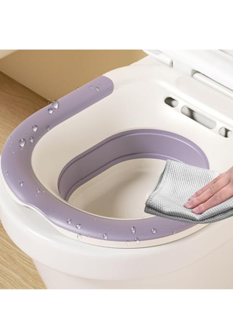 Hihonor Sitz Bath Sitz Baths for Toilet Foldable Sitz Basin with Flusher Steam Seat Bidet Large Capacity Bidet Bowl for Hemorrhoids Pregnant Women and Elderly Fits All Toilet Seat Toilets - Image 5