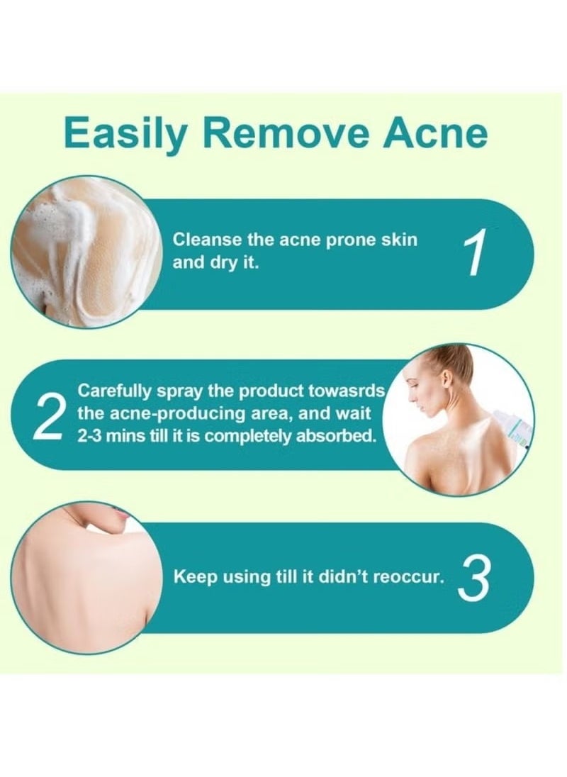 Elaimei Back Acne Treatment Spray, Anti Back Acne with 2% Salicylic Acid, Acne Treatment for Back and Body Acne,Soothing and Moisturizing Spray 120ml  - Image 5