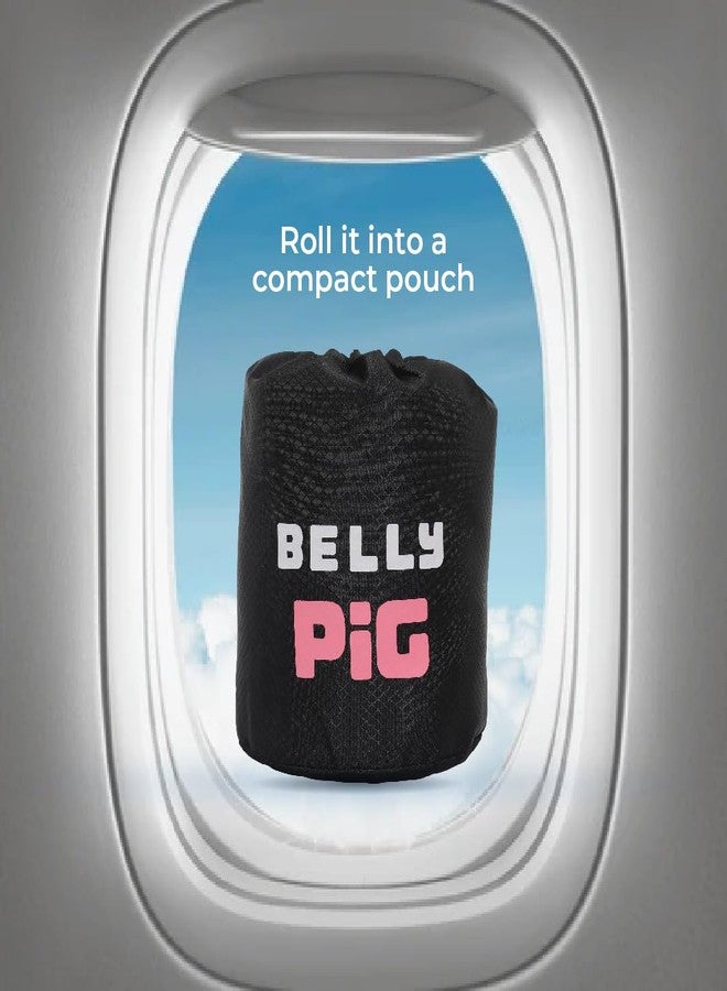 BELLYPIG وسادة رقبة فاخرة من بيلي بيغ مزودة بقفل مغناطيسي وحشوة من الإسفنج الذكي | غطاء قابل للإزالة والغسل | تناسب الجميع | وسادة رقبة خفيفة الوزن للاستخدام في السرير والسيارة والحافلة والطائرة والسفر والمكتب (وردي) - Image 4