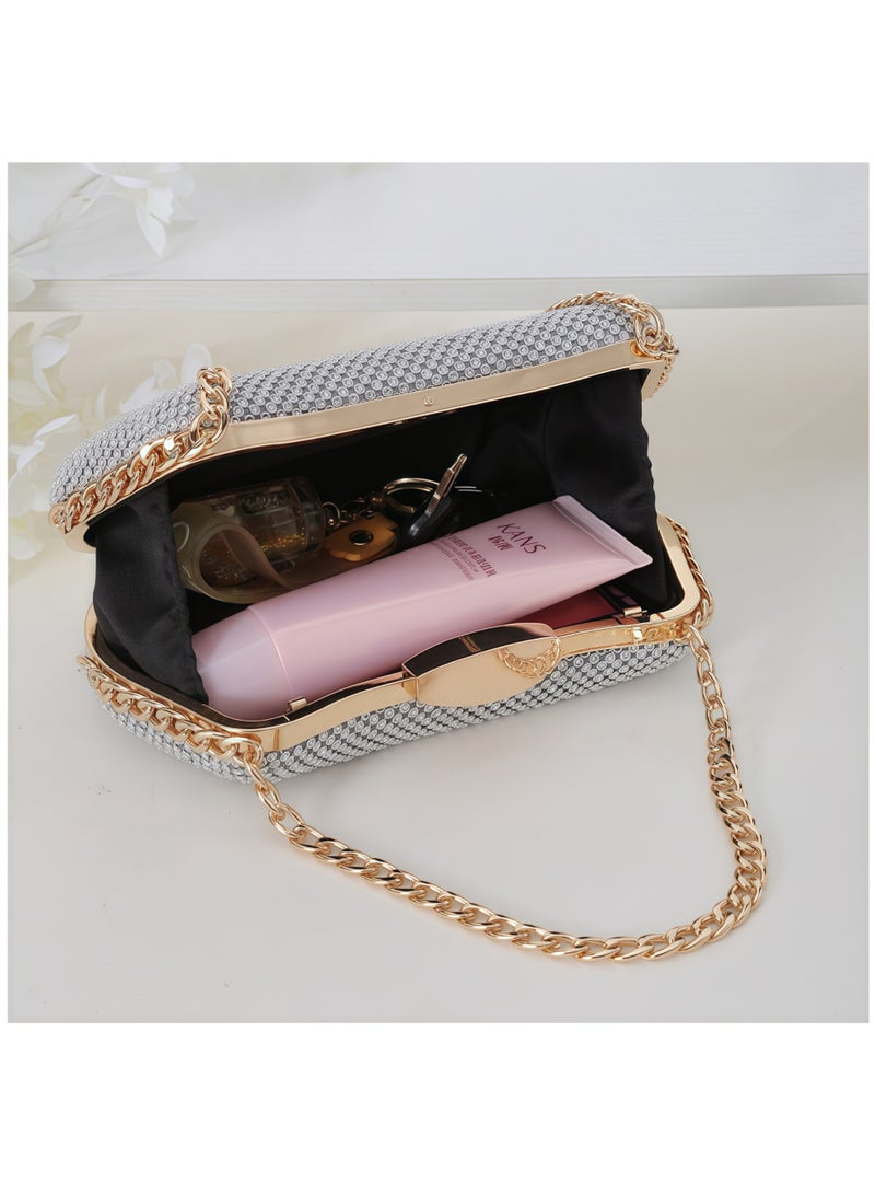 Tiokkss Luxury Evening Bag For Women - Banquet Clutch, Trendy & Versatile For Dail Use, Crossbody Party Purse  - Image 2