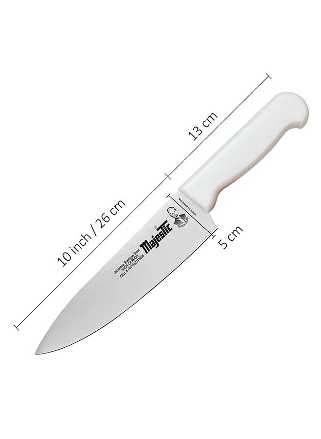 Majestic - Majestic 10-Inch Chef Knife – High Carbon Stainless Steel Blade, Razor-Sharp Edge, Ergonomic Non-Slip Handle, Safe Bolster & Heel, Precision Cone-Shaped Blade for Effortless Slicing, Chopping & Dicing – Dishwasher Safe - Image 1
