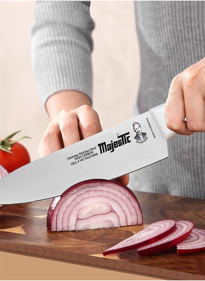 Majestic - Majestic 10-Inch Chef Knife – High Carbon Stainless Steel Blade, Razor-Sharp Edge, Ergonomic Non-Slip Handle, Safe Bolster & Heel, Precision Cone-Shaped Blade for Effortless Slicing, Chopping & Dicing – Dishwasher Safe - Image 1