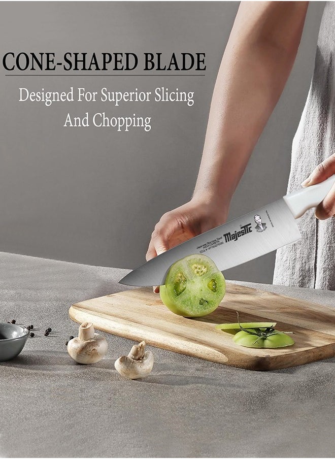 Majestic - Majestic 10-Inch Chef Knife – High Carbon Stainless Steel Blade, Razor-Sharp Edge, Ergonomic Non-Slip Handle, Safe Bolster & Heel, Precision Cone-Shaped Blade for Effortless Slicing, Chopping & Dicing – Dishwasher Safe - Image 1