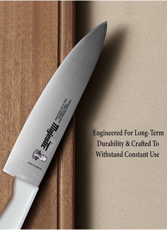 Majestic - Majestic 10-Inch Chef Knife – High Carbon Stainless Steel Blade, Razor-Sharp Edge, Ergonomic Non-Slip Handle, Safe Bolster & Heel, Precision Cone-Shaped Blade for Effortless Slicing, Chopping & Dicing – Dishwasher Safe - Image 1