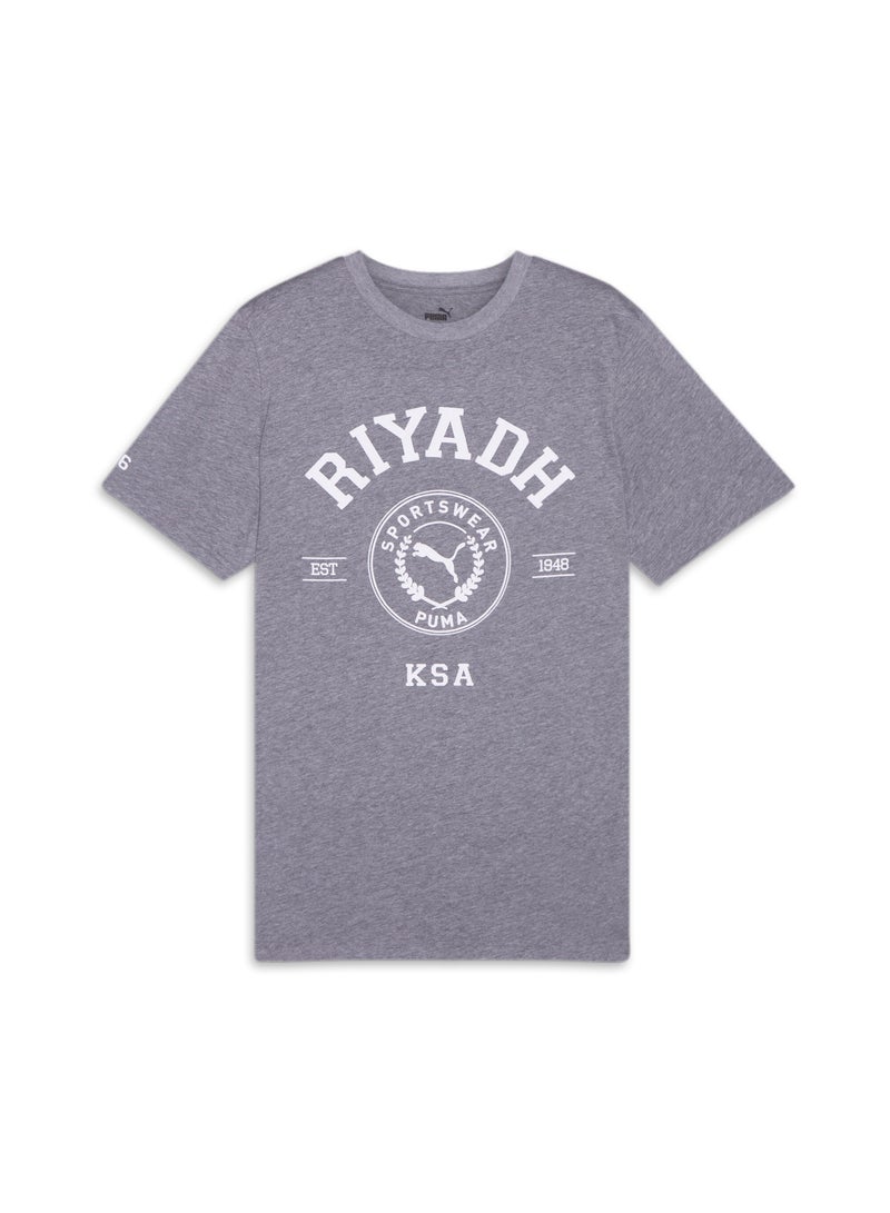 PUMA Riyadh City Mens Grey T-shirt - Image 1