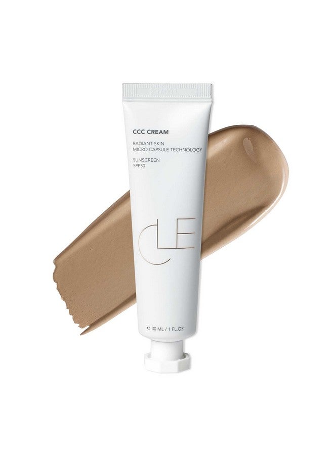 CLE Cosmetics Ccc Cream (Warm Medium Light 203 / Spf 50) Color Correcting Cc Cream With Sunscreen Lightweigh Hydrating Light To Medium Coverage Foundation Bb & Cc Cream Hybrid 1 Fl Oz - Image 1