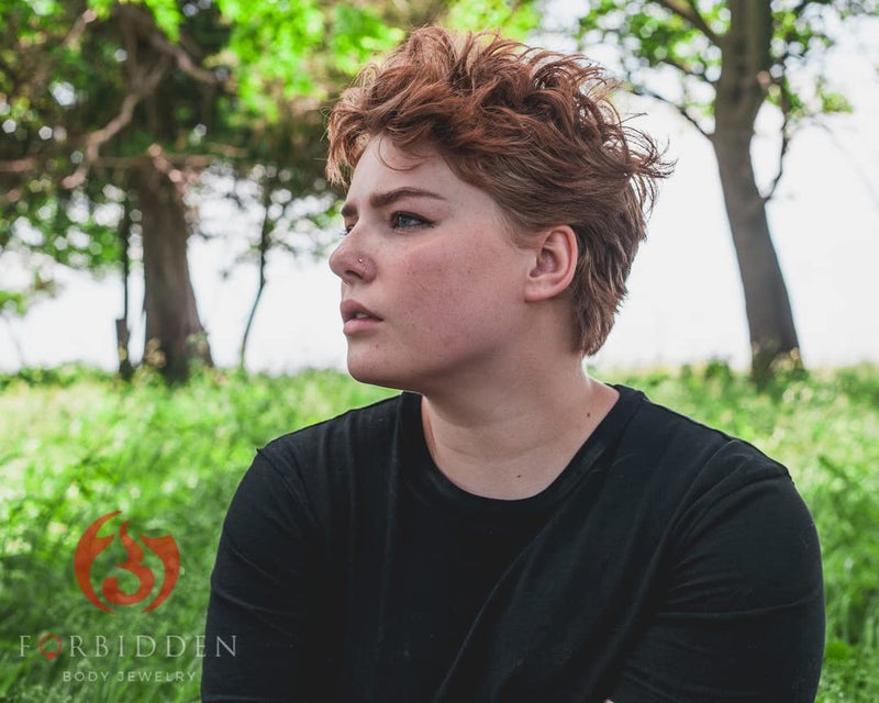 Forbidden Body Jewelry Nose Rings Sterling Silver CZ Simulated Diamond Bone Studs, 1.5mm Crystal 22g Clear Pair - Image 3