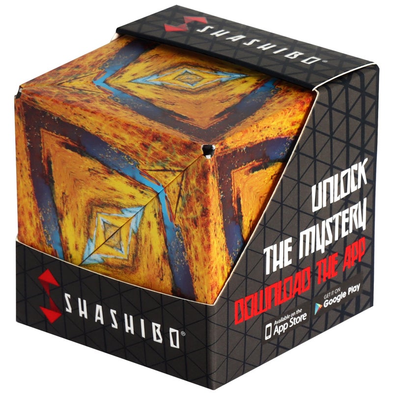 SHASHIBO Shape Shifting Box - Award-Winning, Patented Fidget Cube w/ 36 Rare Earth Magnets - Transforms Into Over 70 Shapes, Download Fun in Motion Toys Mobile App (Wild Series - Savannah) - Image 1
