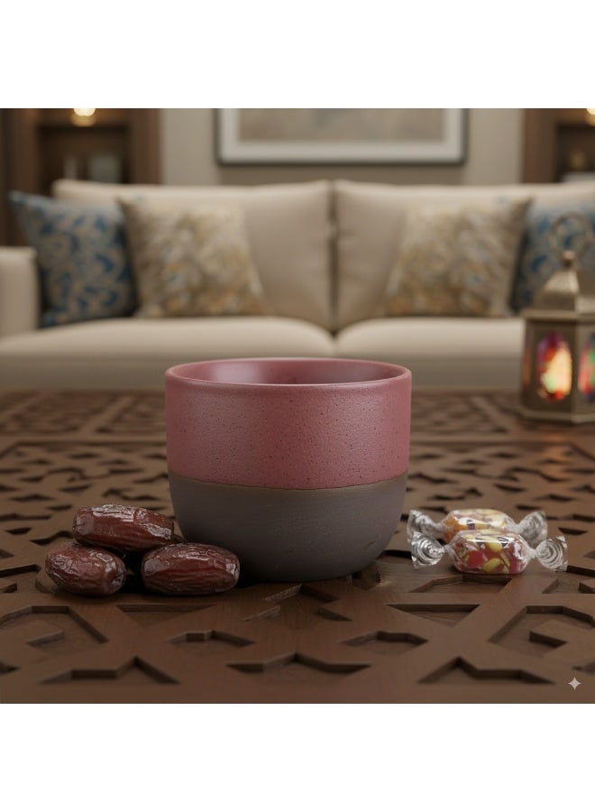 Coarse pottery coffee mug, handmade, Arabica coffee cup, Tea cup, 120ml, 1pc - Image 2