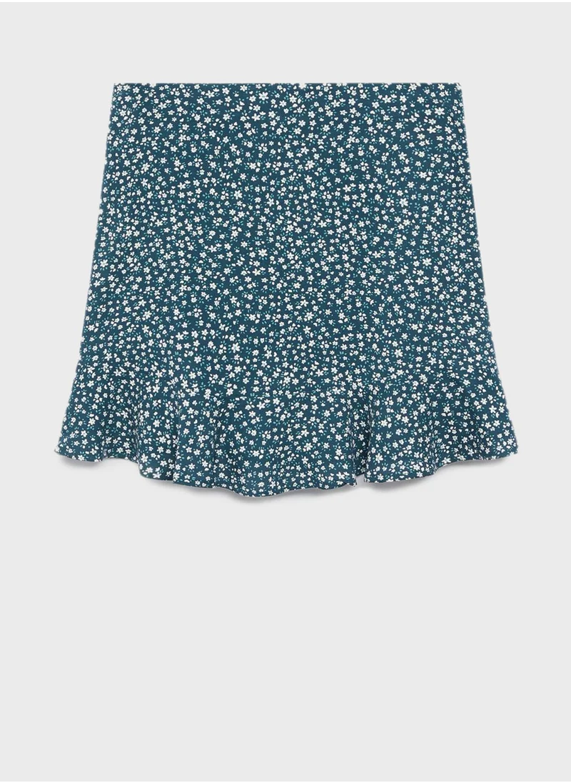 MANGO Kids Printed Skirt