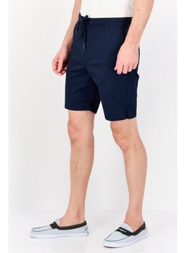 DeFacto Men Solid Chino Shorts, Navy  - Image 4