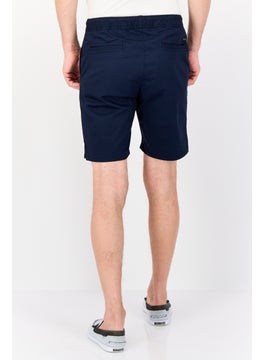 DeFacto Men Solid Chino Shorts, Navy  - Image 3