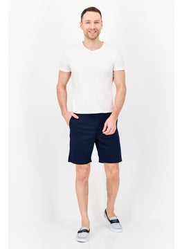 DeFacto Men Solid Chino Shorts, Navy  - Image 2