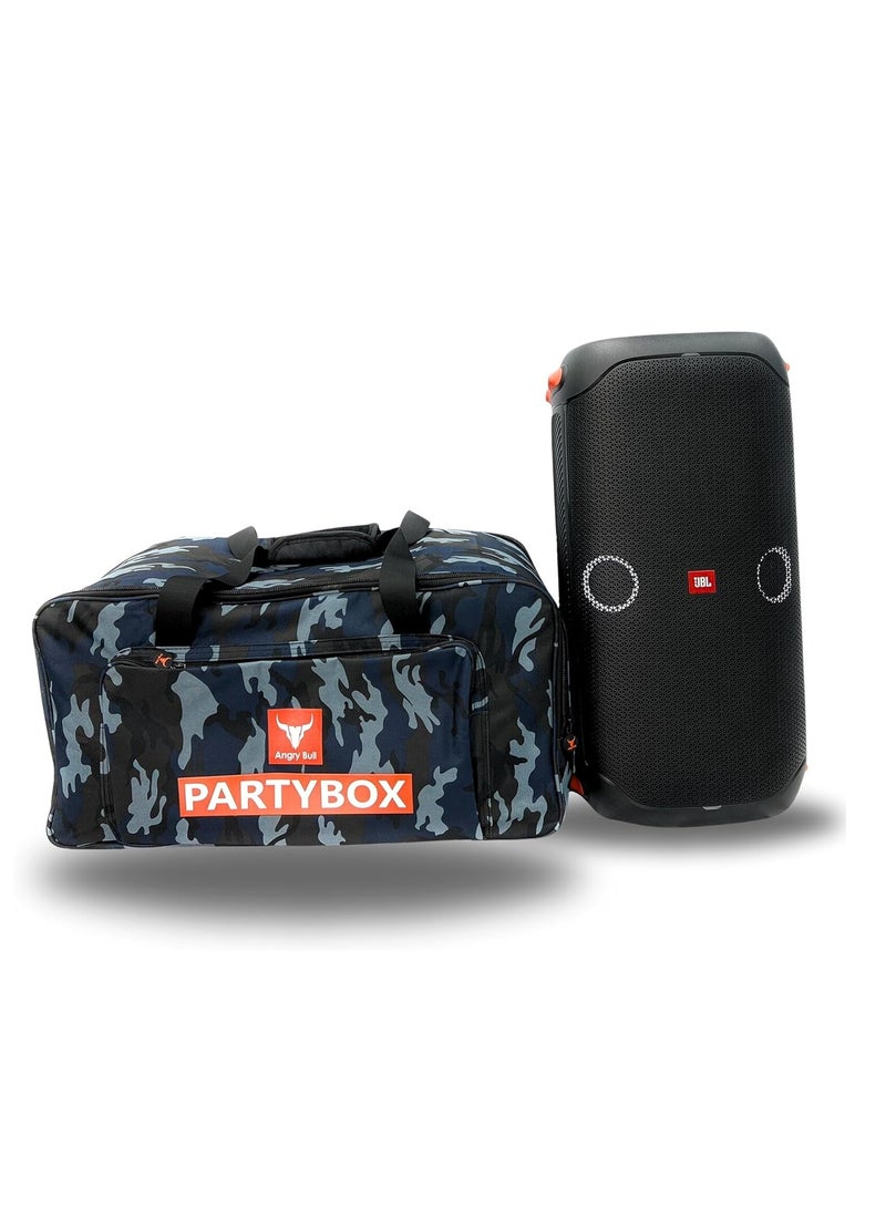 Angry Bull Speaker Bag Safety Storage Case with Handy Strap Travel Bag Compatible for (JBL PARTYBOX 110 BAG ARMY-E) - Image 1