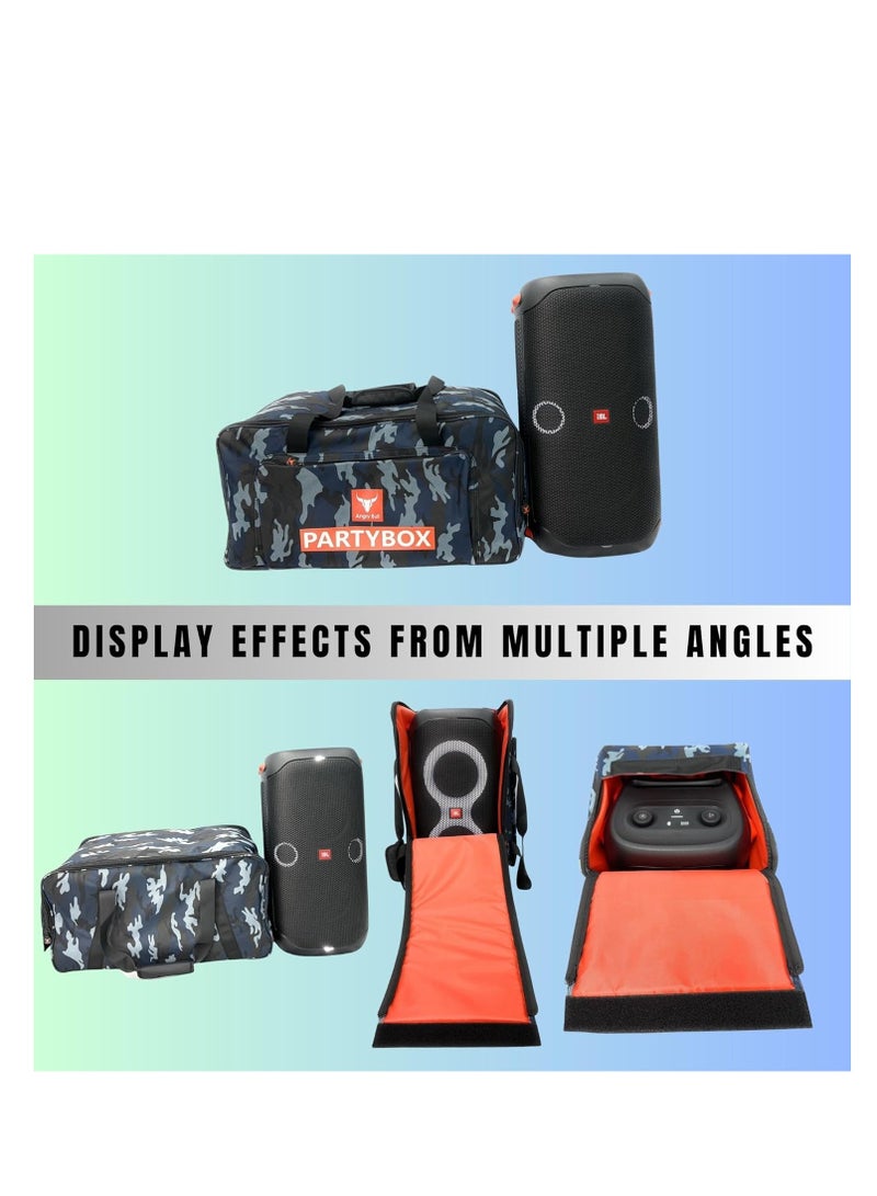 Angry Bull Speaker Bag Safety Storage Case with Handy Strap Travel Bag Compatible for (JBL PARTYBOX 110 BAG ARMY-E) - Image 5