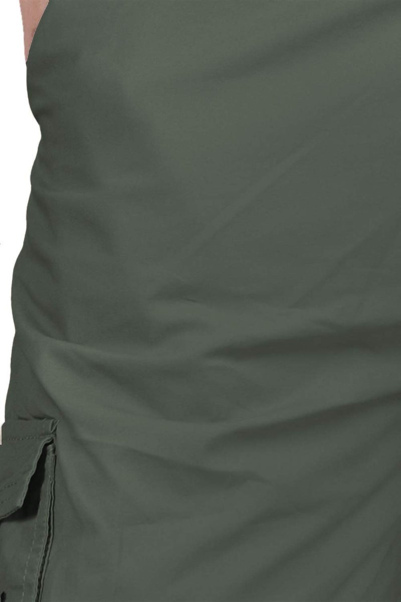 0-DEGREE Men's Regular Fit Three Quarter Shorts Grey 36 Inch Waist - Image 4
