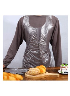 SYOSI Apron 100 Pcs Disposable Apron Disposable Kitchen Apron Plastic Aprons Polythene Aprons Water and Stain Resistant Material  - Image 4