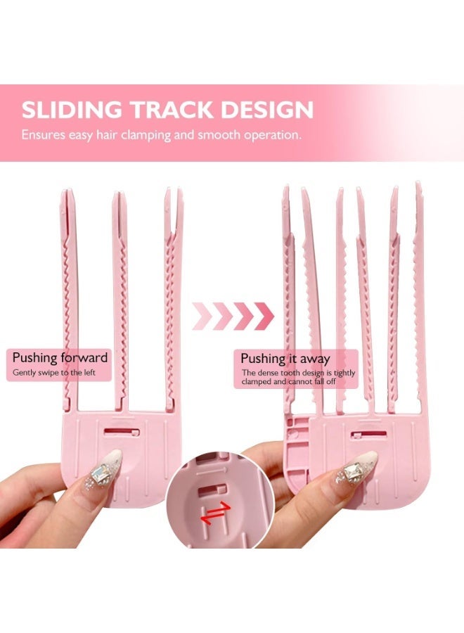 HZYH Wind Shaping Styling Comb, Fluffy Bangs Volume Hair Comb, Quick Hair Styling Hair Volume Clips For Women And Men, No-Trace Hair Root Lifting Clips For A Natural Voluminous Look (Pink  Blue) - Image 2