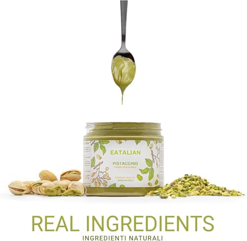 AMZ BETTER EATALIAN by AMZ BETTER Pistachio Cream, 7oz/200 gr, Spreadable Pistachio Paste, Sweet and Unique Taste, Ideal on Bread, for Cakes, Dessert, Ice Cream, Excellent for Dubai Chocolate, Made in Italy - Image 3