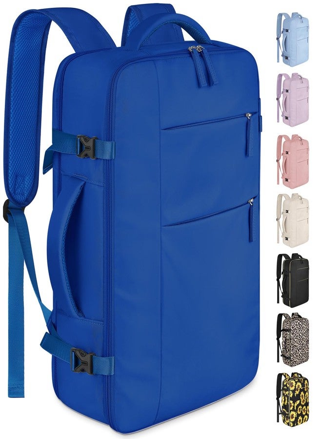 Capolo Travel Backpack for Women Men Waterproof Laptop Backpack Airlines Approved Carry On Backpack Bag Computer Bookbag, Royal Blue, 17 Inch, Travel Backpacks - Image 1