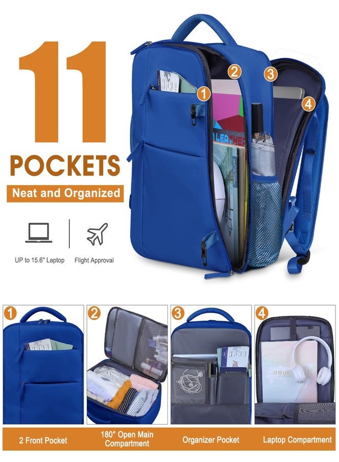 Capolo Travel Backpack for Women Men Waterproof Laptop Backpack Airlines Approved Carry On Backpack Bag Computer Bookbag, Royal Blue, 17 Inch, Travel Backpacks - Image 3