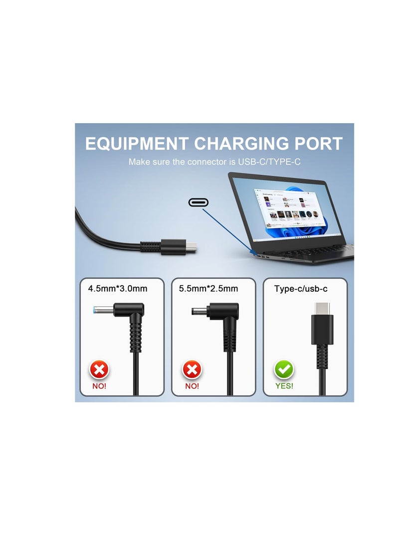 Terabyte 65W USB C Universal Laptop Charger for Dell HP Lenovo Thinkpad Huawei Matebook ASUS ROG Acer Chromebook Samsung Galaxy MSI MacBook and All Type C Power Adapter - Image 2