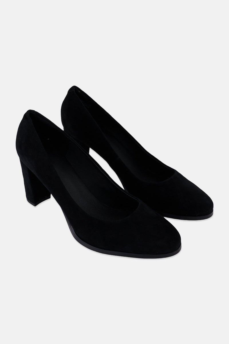 clarks Women Standard Fit Kaylin Cara 2 Pumps, Black Suede - Image 1