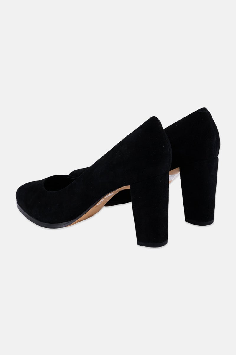clarks Women Standard Fit Kaylin Cara 2 Pumps, Black Suede - Image 2