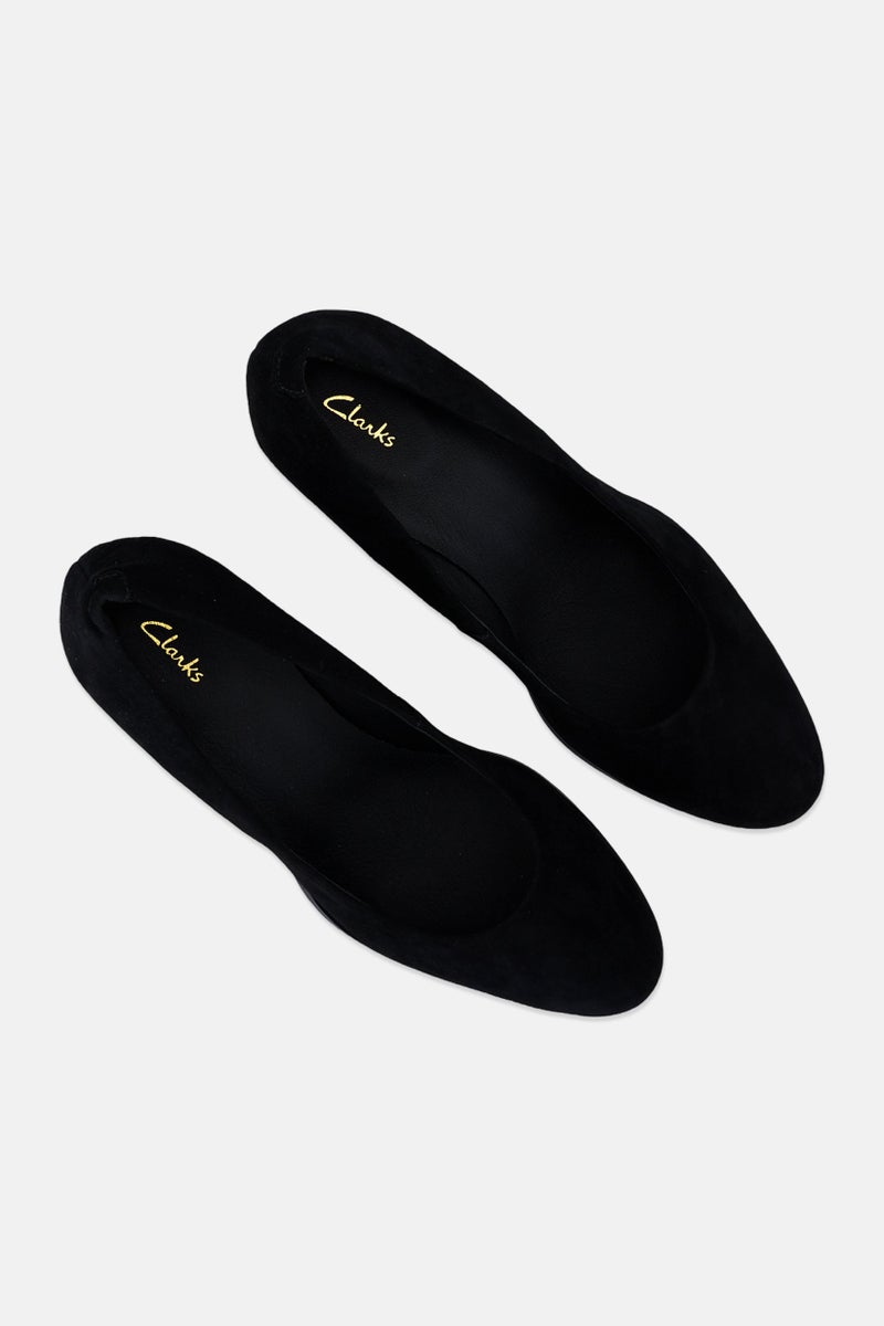 clarks Women Standard Fit Kaylin Cara 2 Pumps, Black Suede - Image 4