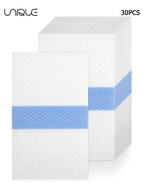 30Pcs Shower Waterproof Patches 5x8cm/2x3.1in, Transparent Adhesive Waterproof Ear Patch, Breathable Waterproof Transparent Dressing, Bandage Protective Patch (Rectangle)