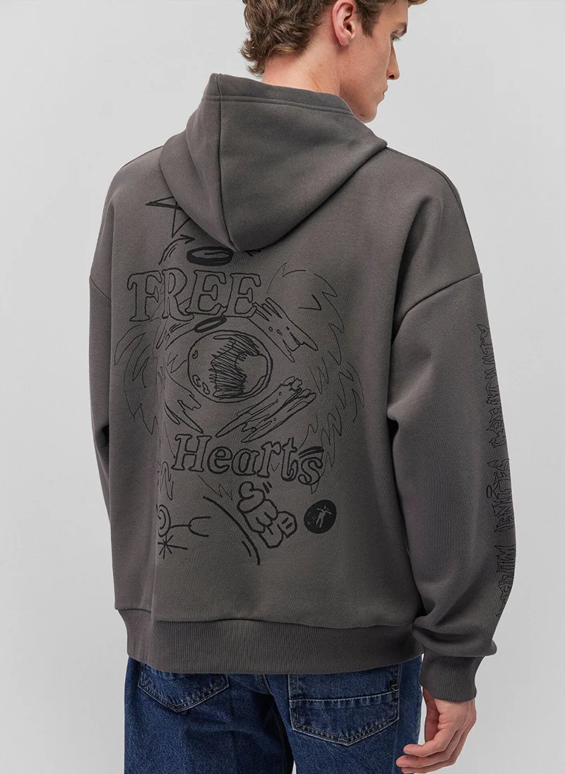 مافي PRINTED HOODIE Dark Shadow
