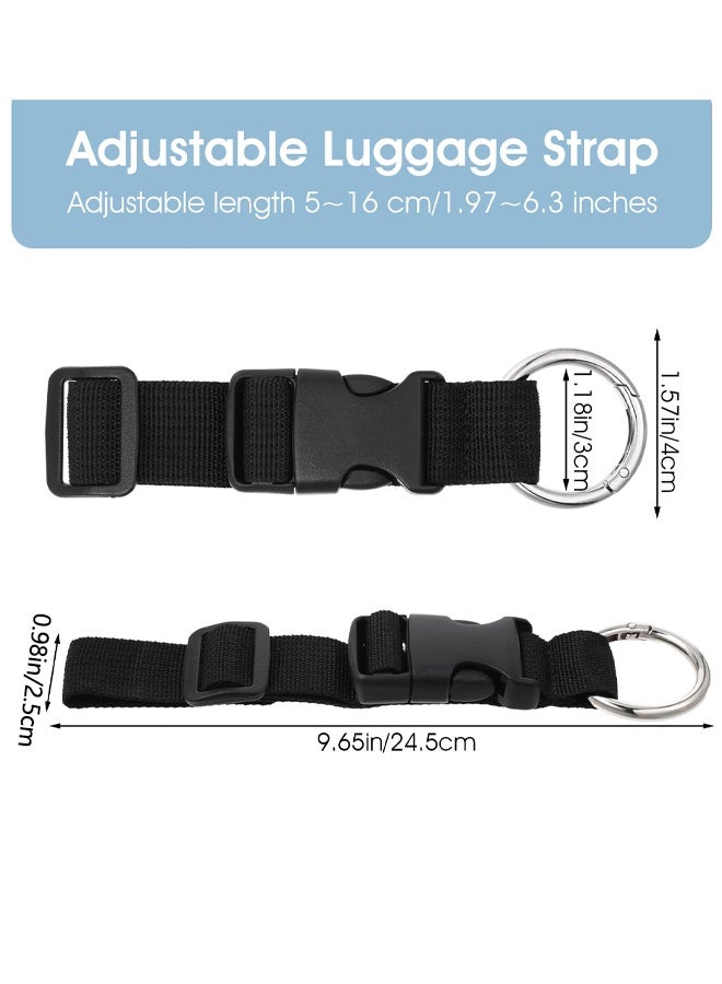 3 Pack Luggage Straps For Suitcases Attach Bags, Adjustable Elastic Connector Strap O Ring Your Extra Backpack, Travel Attachment Travel Accessories For Connecting Your Luggage Jacket - Image 2