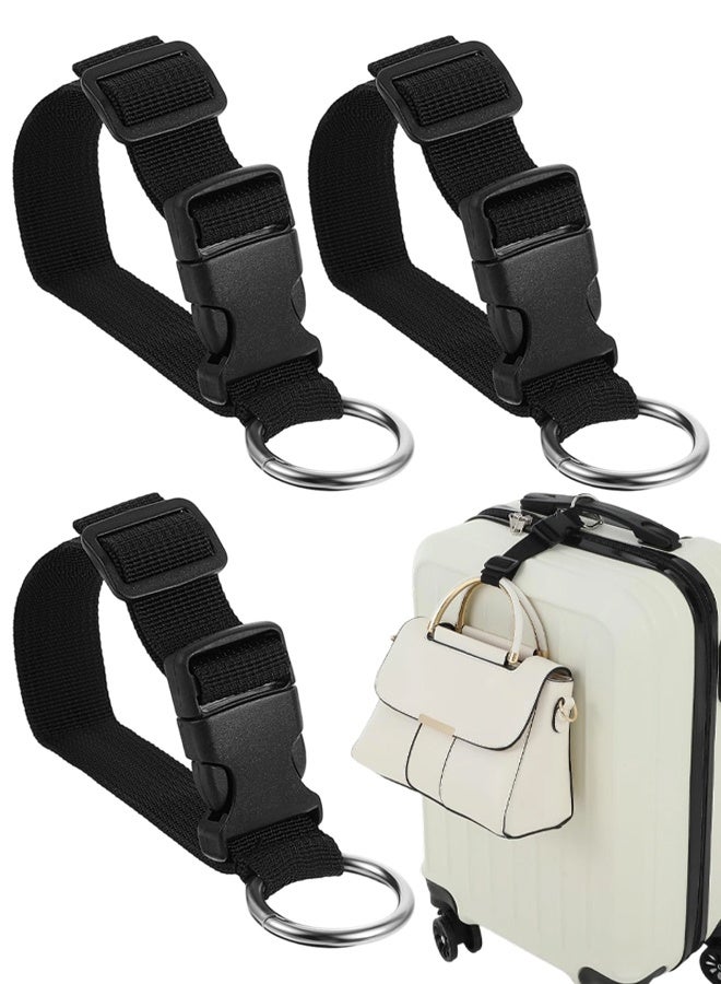 3 Pack Luggage Straps For Suitcases Attach Bags, Adjustable Elastic Connector Strap O Ring Your Extra Backpack, Travel Attachment Travel Accessories For Connecting Your Luggage Jacket - Image 1