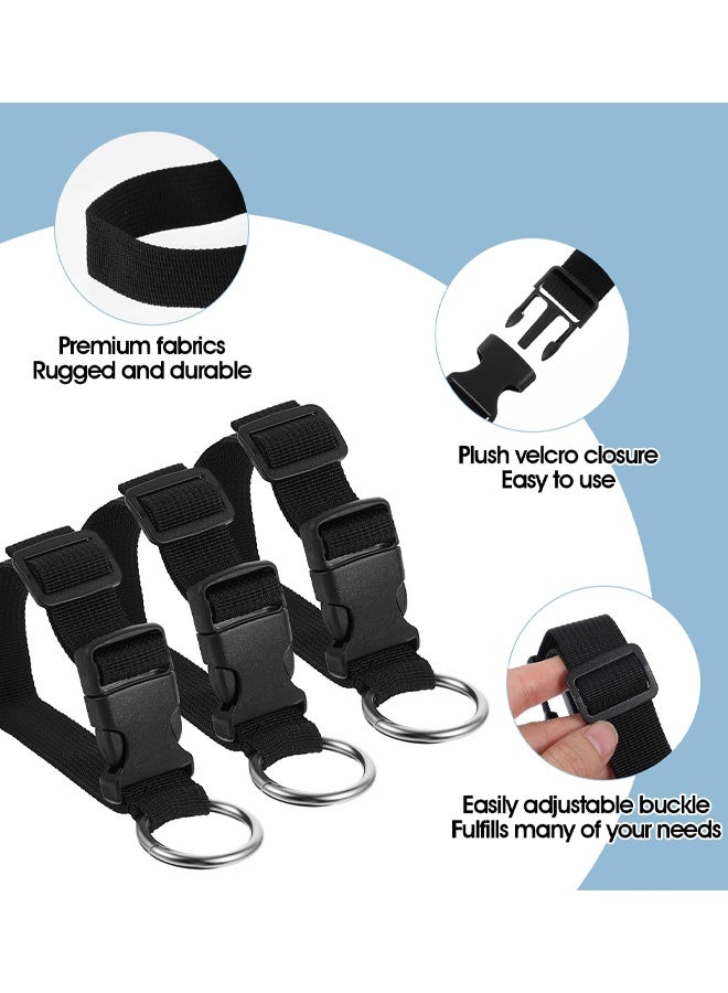 3 Pack Luggage Straps For Suitcases Attach Bags, Adjustable Elastic Connector Strap O Ring Your Extra Backpack, Travel Attachment Travel Accessories For Connecting Your Luggage Jacket - Image 3