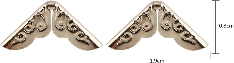 كلاراكو واقي زوايا معدني للكتب، 100 قطعة، واقيات زوايا معدنية لألبومات القصاصات، وألبومات الصور، وقوائم الكتب التذكارية، ومذكرات حماية الزوايا، لون أصفر ذهبي، عبوة من 100 قطعة - Image 5