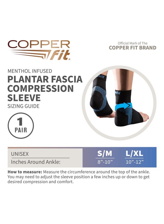 Copper Fit Copper Fit ICE Plantar Fascia Foot Compression Sleeves, Foot Swelling & Fatigue, Arthritis, Tendonitis - Infused with Menthol, For Men and Women, HSA/FSA Eligible, 1 Pair  - Image 2