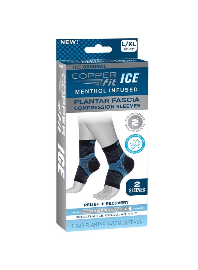 Copper Fit Copper Fit ICE Plantar Fascia Foot Compression Sleeves, Foot Swelling & Fatigue, Arthritis, Tendonitis - Infused with Menthol, For Men and Women, HSA/FSA Eligible, 1 Pair  - Image 4