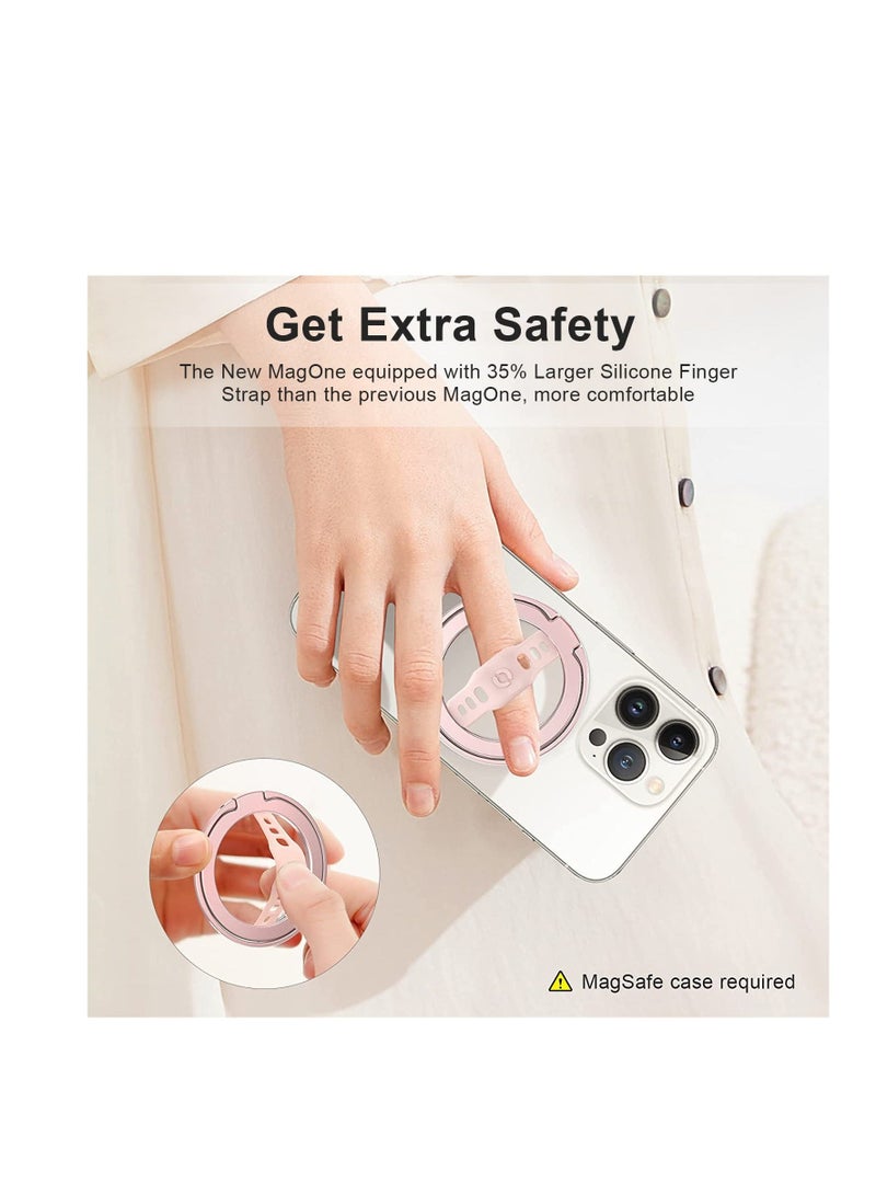 Magnetic Phone Ring Holder, Upgrade Phone Grip Stand, Rose Gold Magnetic Finger Phone Ring, Removable Magnetic Ring Holder Kickstand Loop, Only for iPhone 14, 13, 12 Pro/Max/Plus - Image 2