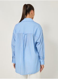 Oversized Striped Long Sleeve Shirt with Pocket - pzsku/Z129333860A1760D4212BZ/45/_/1739732092/826a2954-5931-4164-8b9d-c464aff063e0