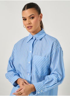 Oversized Striped Long Sleeve Shirt with Pocket - pzsku/Z129333860A1760D4212BZ/45/_/1739732103/25876e8e-e984-4593-ae75-ae9ccd19ec83