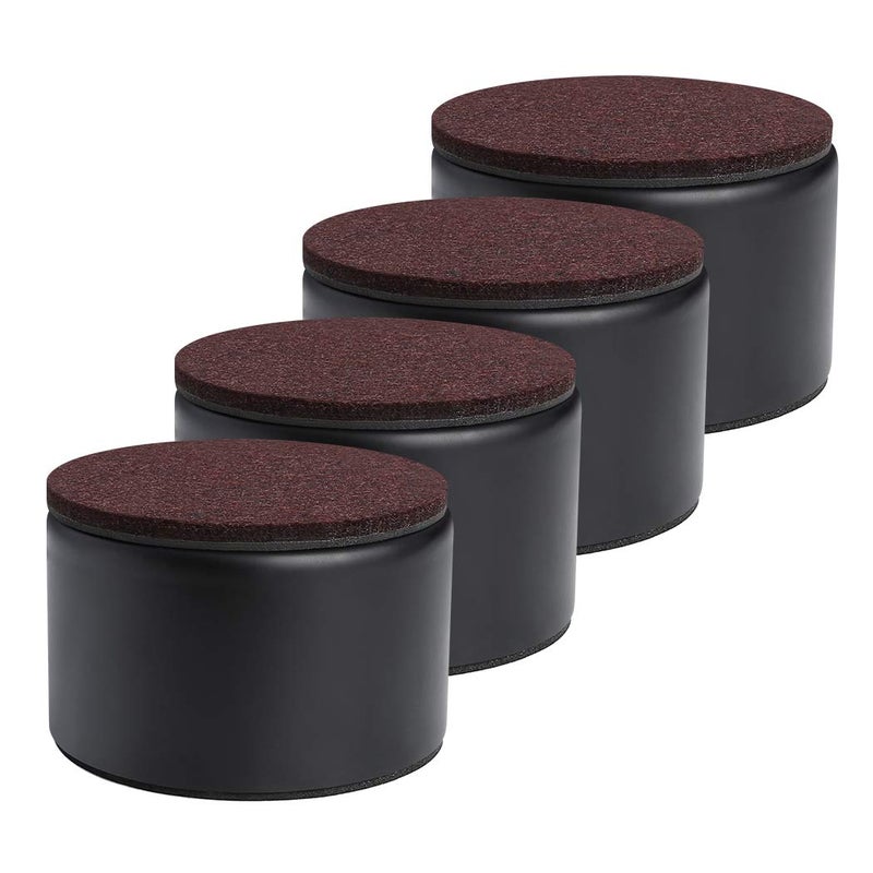 Ezprotekt 2 Lift Furniture Risers Carbon Steel Bed Risers 315 SelfAdhesive Heavy Duty Furniture Raisers Adds 2 Height to Beds Sofas Cabinets Supports 20000 lbs Round Black