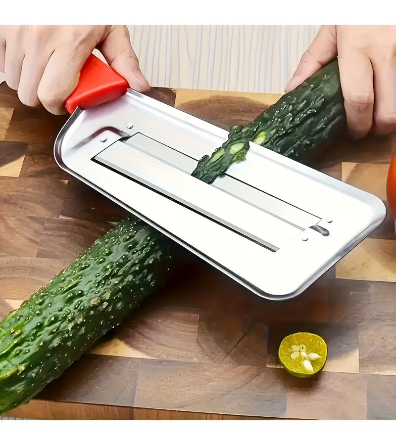 Black Cabbage Chopper Stainless Steel Manual Vegetable Cutter for Salads Kitchen - Image 2