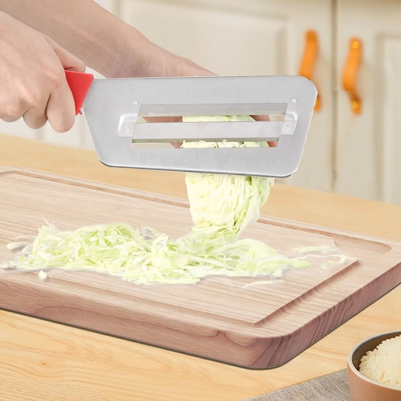 Black Cabbage Chopper Stainless Steel Manual Vegetable Cutter for Salads Kitchen - Image 5