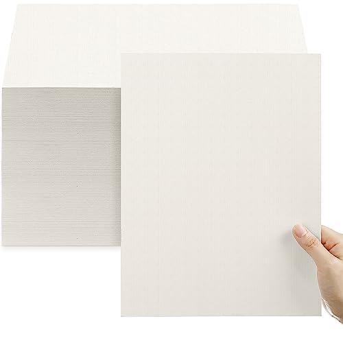 Geosar 200 Sheets Linen Cardstock Paper 85 x 11 Invitation Textured Card Stock Heavyweight 92lb 250gsm DIY Arts Holiday Making Printer Index Cards Postcards Blank Note GreetingCream - Image 1