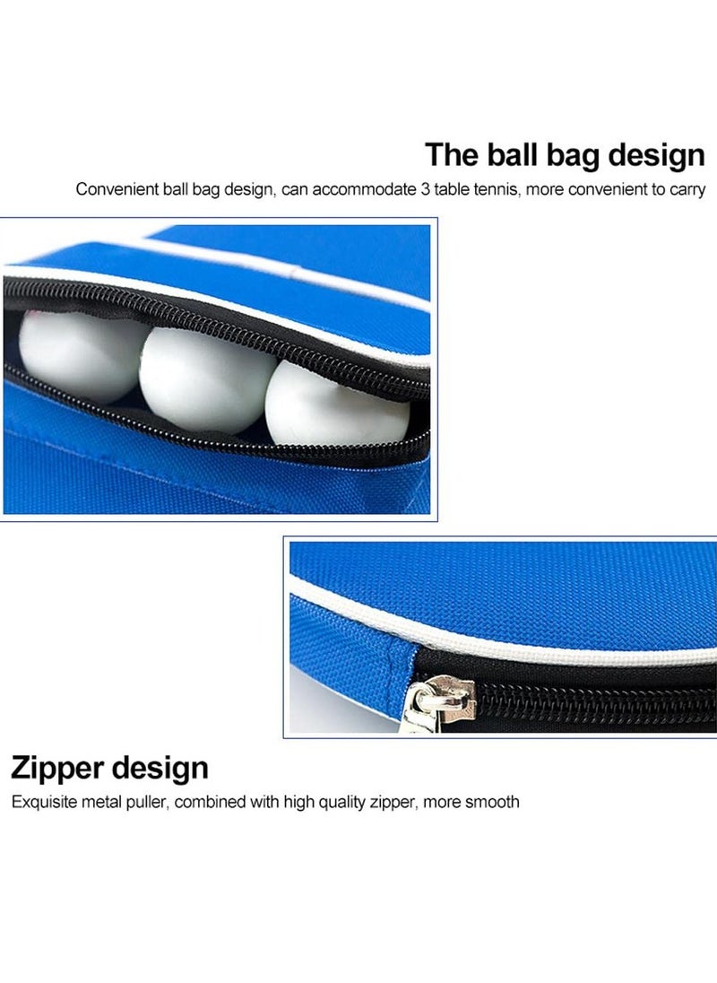 Excefore - Table Tennis Bat Bag,Waterproof Ping Pong Paddle Bat Pouch,Table Tennis Racket Cover for One Racket Extra Ball Compartment for 3 Balls - Image 1