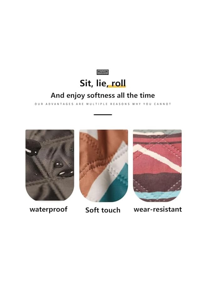 erorex EROREX Extra Large Outdoor Picnic Blankets, Waterproof Blankets for for Camping, Park, Beach, Grass, Rolling Up Packaging，Portable Carring, 200 x 200 cm Picnic Mat (Seattle)  - Image 5
