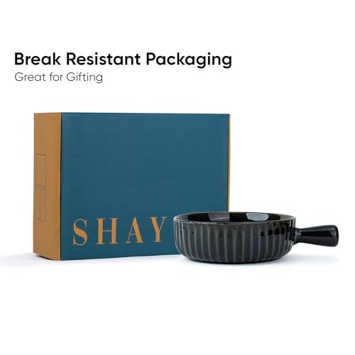 Shay Ceramic Pasta Bowl Set, 17Cm, 1 Piece, Blue Green | Glossy Finish | Porcelain Ceramic Serving Bowl | Serving Bowl With Handle (Handle Bowl - Blue Green) ,900 Ml - Image 4